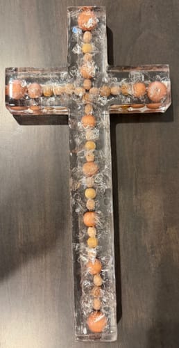 Customer photo review of 12x6x1" Cross Silicone Mold For Epoxy Resin - Medium Cross Mold