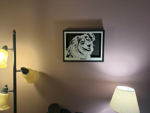 Customer photo review of Custom Pet Metal Portrait