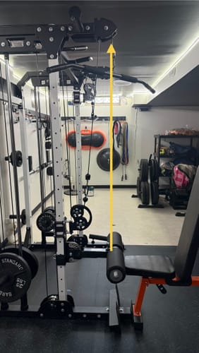 Customer photo review of Major Fitness Home Gym Equipment Leg Holder Attachment