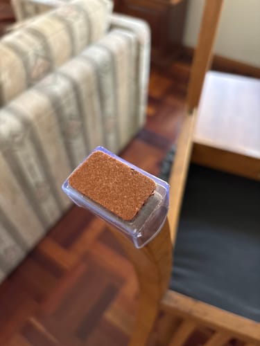 Customer photo review of Rectangular Felt Silicone Chair Leg Protectors | Extra-Durable Chair Floor Protectors