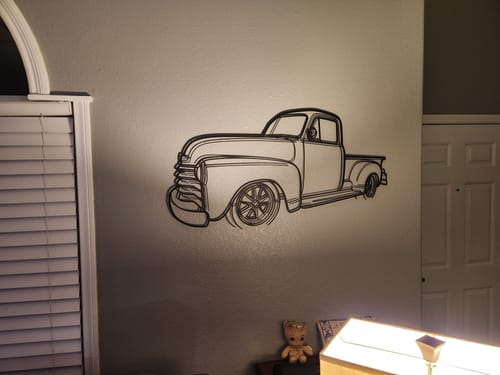 Customer photo review of Your Custom Car Silhouette Metal Wall Art Service