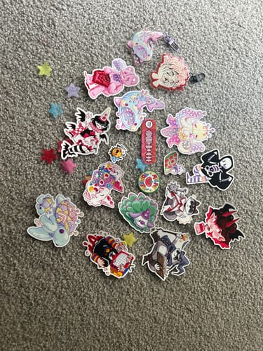 Customer photo review of Vampire Clown Girl Stickers!