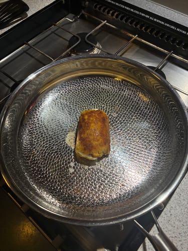 Customer photo review of Hand-Hammered Titanium Pan