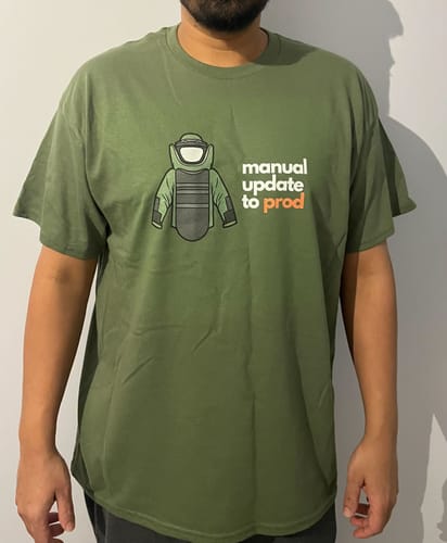 Customer photo review of Manual upate to Prod T-Shirt