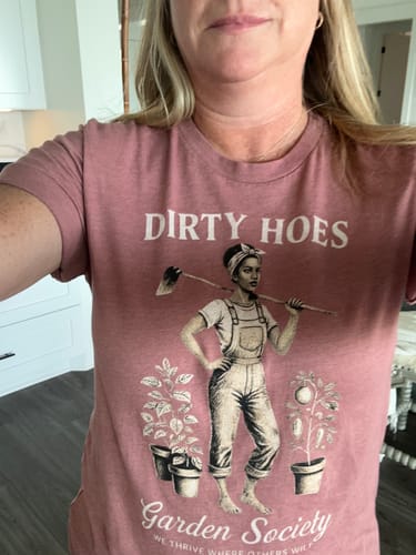 Customer photo review of Dirty Hoes Melanin Edition T-Shirt