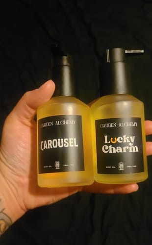Customer photo review of LUCKY CHARM BODY OIL (LIMITED EDITION)