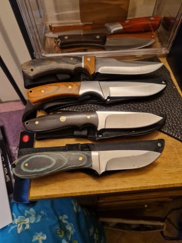 Customer photo review of FB Ebony Wood Handle 7.9" Fixed Blade Knife