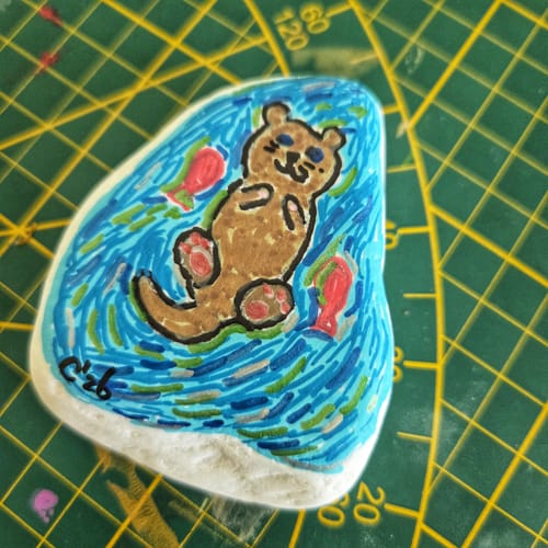 Customer photo review of Beschilder, verstop, volg | Mini Starterpakket + App | Happy Stones Maken in 20 minuten.