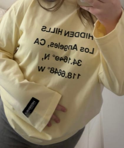 Customer photo review of VINTAGE LOGO LONGSLEEVE T-SHIRT BUTTER YELLOW