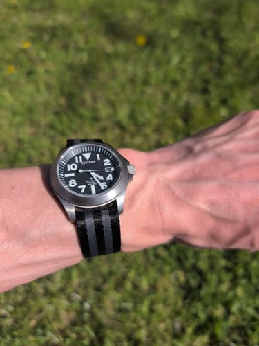 Customer photo review of HD Bond Premium Nylon Watch Strap