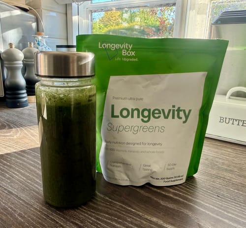 Customer photo review of Super Greens Powder