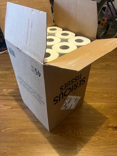 Customer photo review of 100% Recycled Toilet Paper