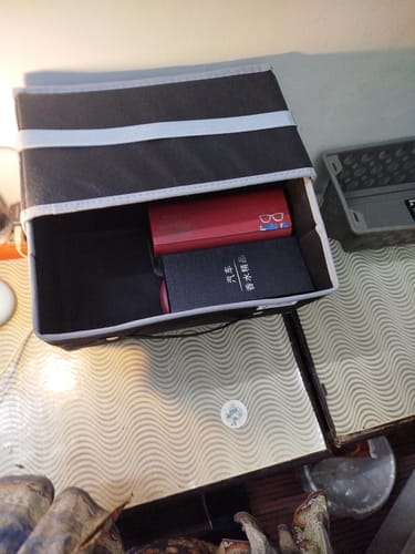 Customer photo review of Qoolish Makeup & Jewellery Organizer Box – Black & White (Available in 3 colors)