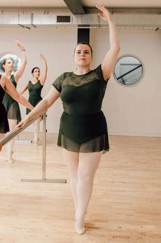 Customer photo review of NEW IMPROVED Ballet Tights Convertible - Pink