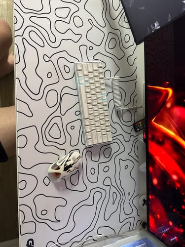 Customer photo review of White Topo Mousepad