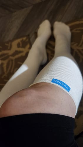 Customer photo review of Performance Eucalyptus Compression Socks