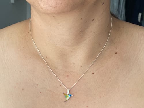 Customer photo review of Collar Colibrí en Plata 925