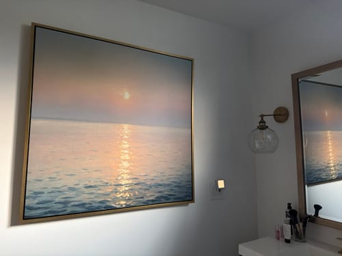 Customer photo review of Golden Reflection Canvas Art - Square
