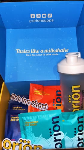Customer photo review of 9 Loaded Protein Samples + Shaker Bottle