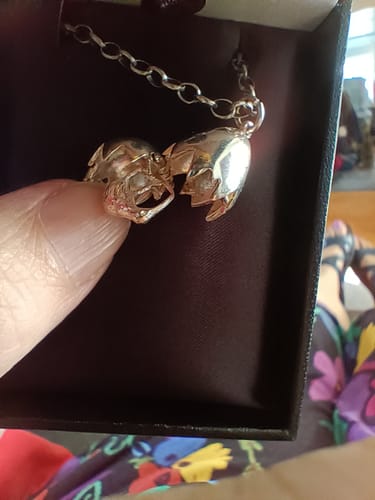 Customer photo review of Kiwi in Egg Moving Sterling Silver Pendant or Charm