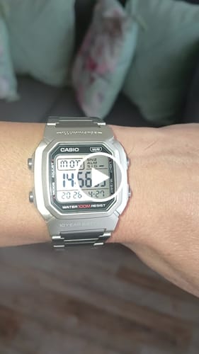 Reseña con vídeo de un cliente sobre Reloj Casio Vintage W-800HD-1AV Correa Metálica