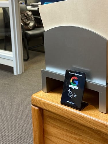 Customer photo review of NFC Google Review Stand