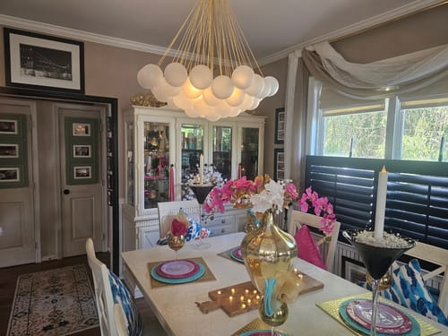 Customer photo review of Cluster Frosted Glass Bubble Chandelier