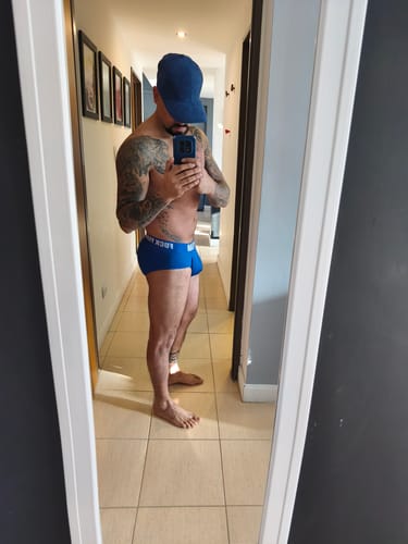 Customer photo review of COBALT SIDE CUT BRIEF