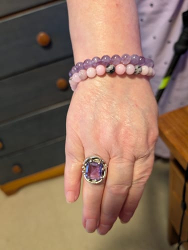 Customer photo review of Amethyst Bracelet
