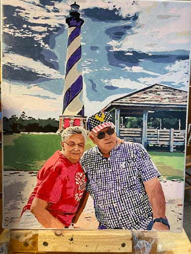 Customer photo review of Custom Paint By Numbers Kit