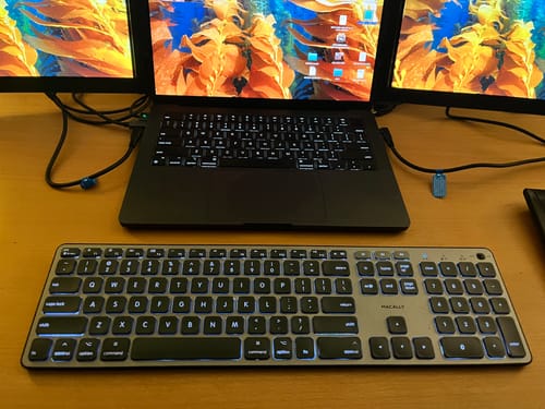 Customer photo review of Backlit Bluetooth Keyboard for Mac - Rechargeable Wireless