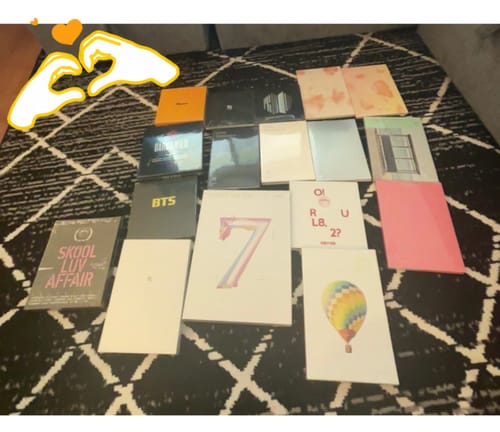 Customer photo review of BTS 10 YEARS ALBUM COLLECTION - 17 ALBUMS BUNDLE