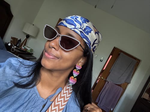 Customer photo review of Valentina Earrings