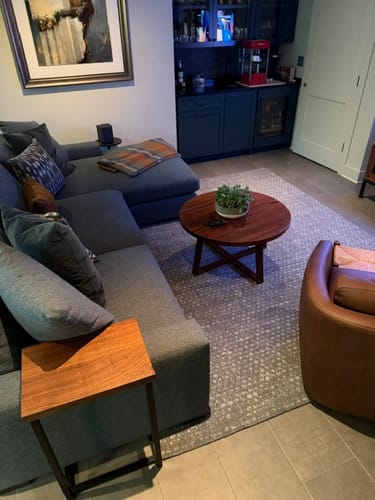Customer photo review of Round Solid Wood Coffee Table