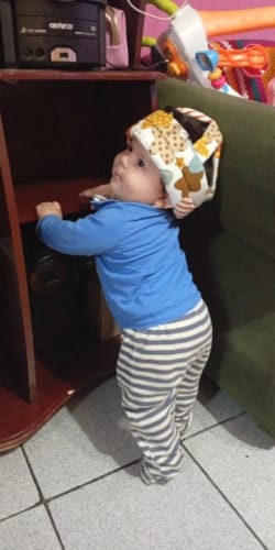 Customer photo review of Gorro protector antigolpes para bebé