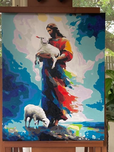 Customer photo review of Shepherd with Lambs - Religion