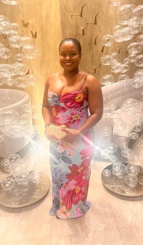 Customer photo review of Ira Maxi Dress by Amanda Uprichard - RENTAL