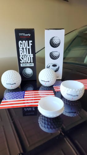 Customer photo review of 717 Supply Golf Ball Shot Glasses