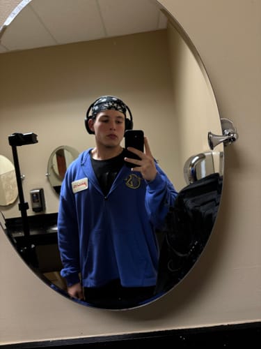 Customer photo review of Royal Blue Vintage Washed Zip Up Hoodie
