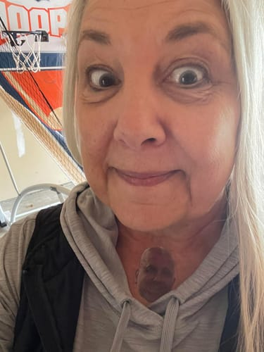 Customer photo review of Custom Photo Face Temporary Tattoo