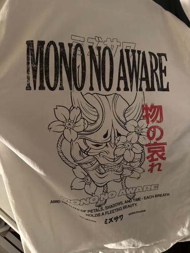Customer photo review of MONO NO AWARE | Heavyweight Tee | White