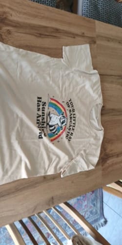 Customer photo review of Funny Sassy Sarcastic Raccoon Printed Tshirt Your Little Ray T-shirt Casual Summer Loose T Shirts Cotton Tops Couple Cloyhing
