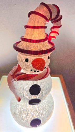 Customer photo review of Daily Pumpkin 242 Red Stripe Hat Snowman