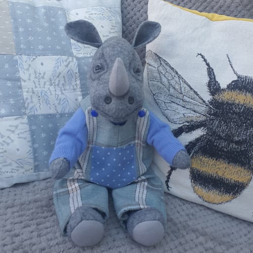Customer photo review of Rhino Play Doll PDF Pattern and Video Tutorial