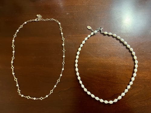 Customer photo review of Lagoon Pearl Necklace - Silver
