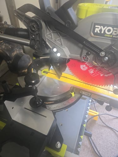 Customer photo review of Dust Collection Chute for Ryobi Sliding Miter Saw