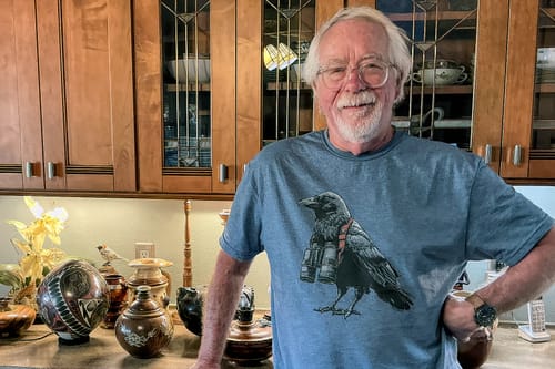 Customer photo review of Raven Bird Watcher T-Shirt