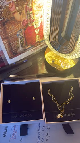 Customer photo review of Cherished Heart & Pearl Jewellery Set