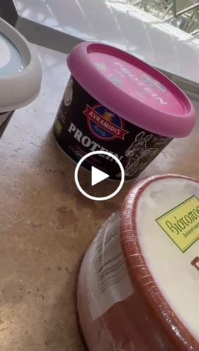 Customer video review of Greek Protein “Tsantilas” Yogurt with 20% Organic Donkey Milk – Naturally Strained, High Protein, Ultra Creamy (3x180g)