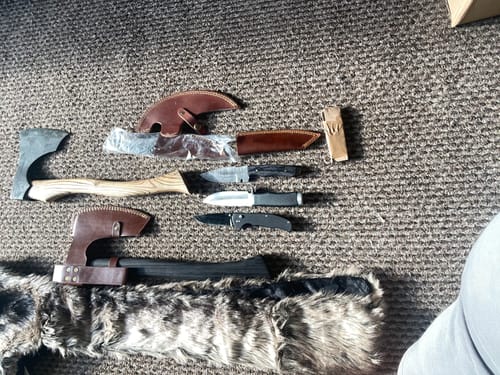 Customer photo review of Ladder Damascus Knife - Seconds